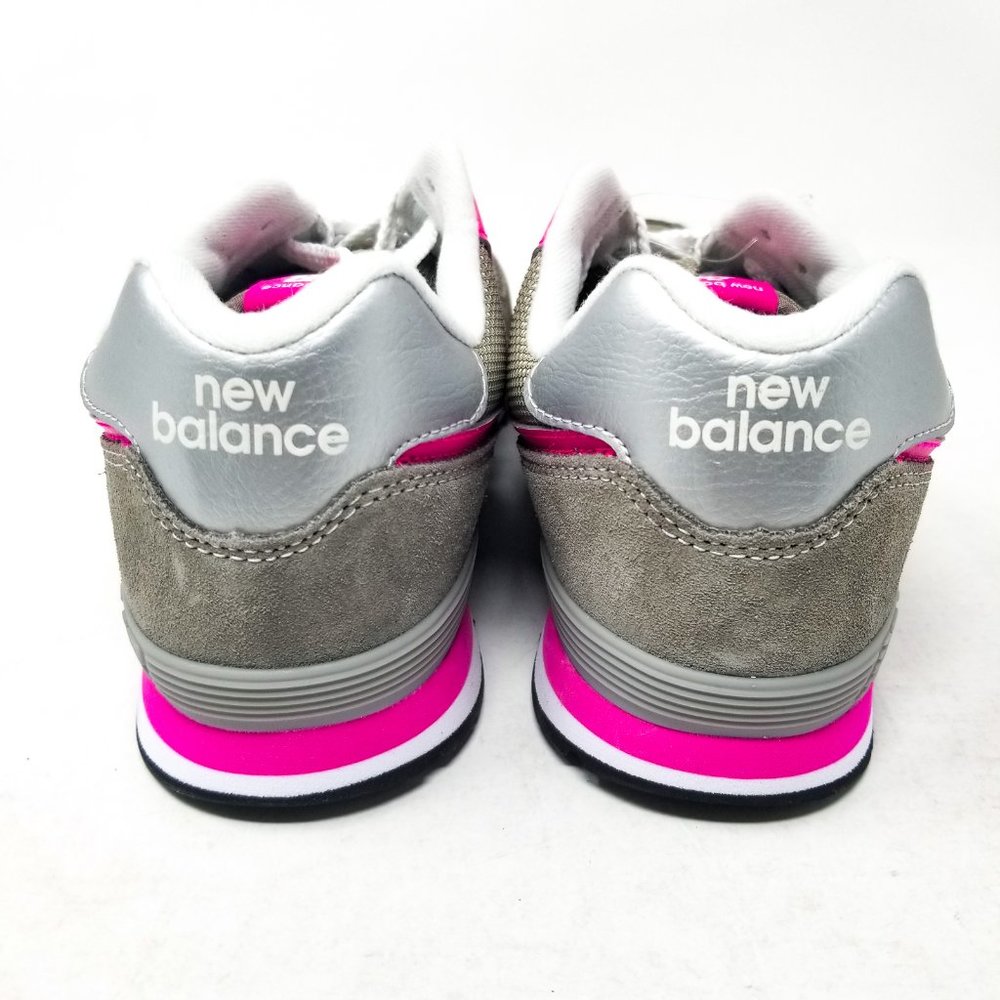 New Balance 574 Girls Running Sneaker Grey Pink - Picture 6 of 12